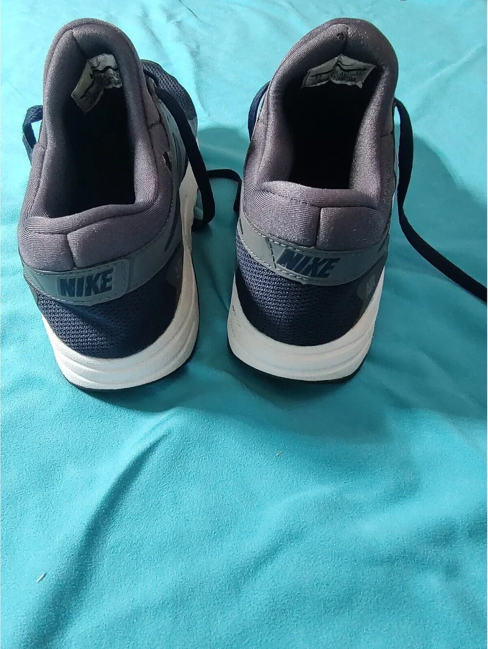 Nike Air Max Boys' Athletic Shoes Size 7Y Navy Blue and Gray